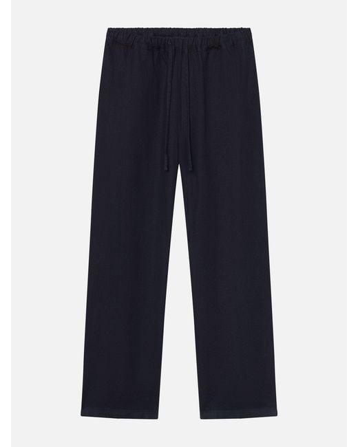 FRAME Blue Drawstring Linen Pants for men