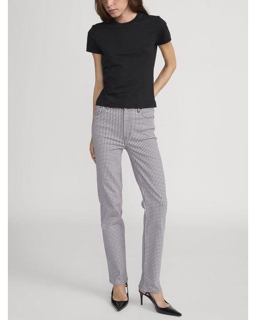 FRAME Gray Le Sleek Straight Gingham