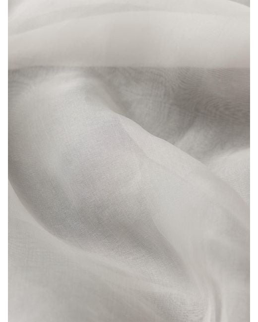 FRAME White The Sheer Balloon Blouse