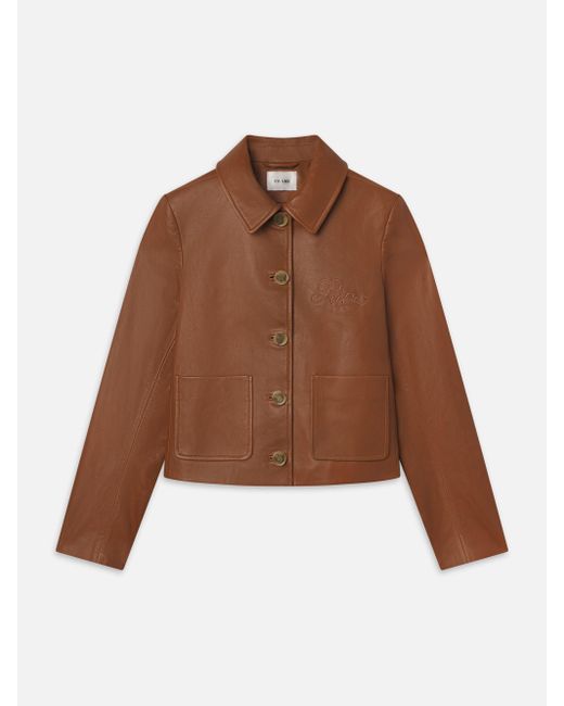 Brown Ritz FRAME Ritz Femme Leather Jacket in Brown | Lyst UK