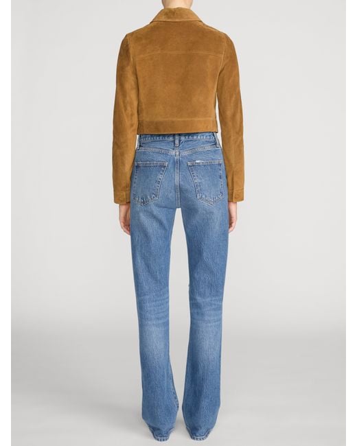 FRAME Brown The Suede Small Jacket
