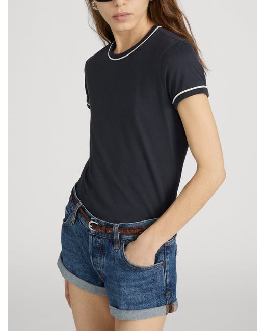 FRAME Black The Ringer Baby Tee
