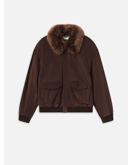 FRAME Brown The Suede Oversized Jacket