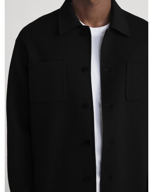 FRAME Black Double Face Wool Trucker for men