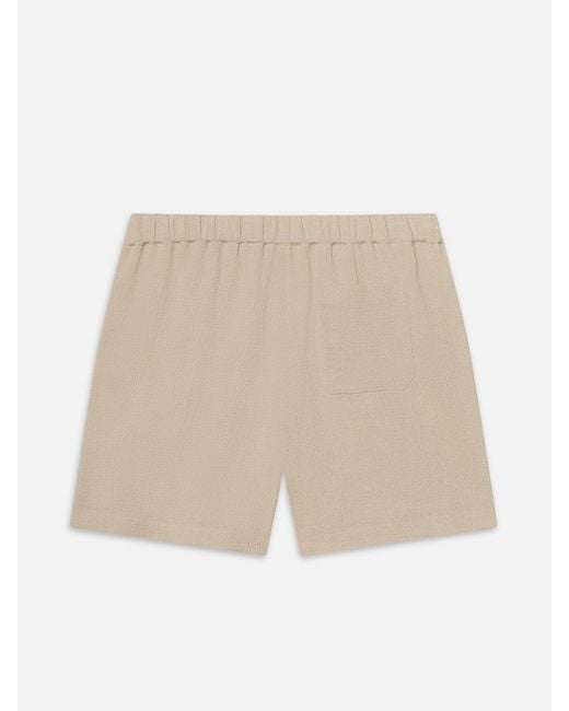 FRAME Natural Open Weave Shorts