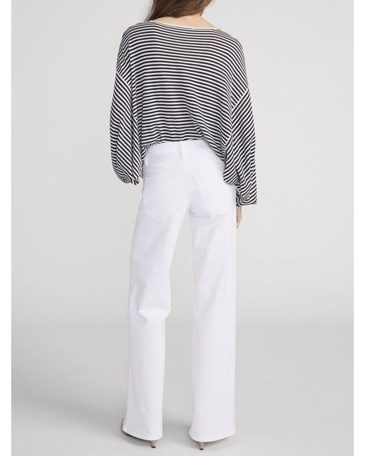FRAME White Low Rise Le Slim Palazzo