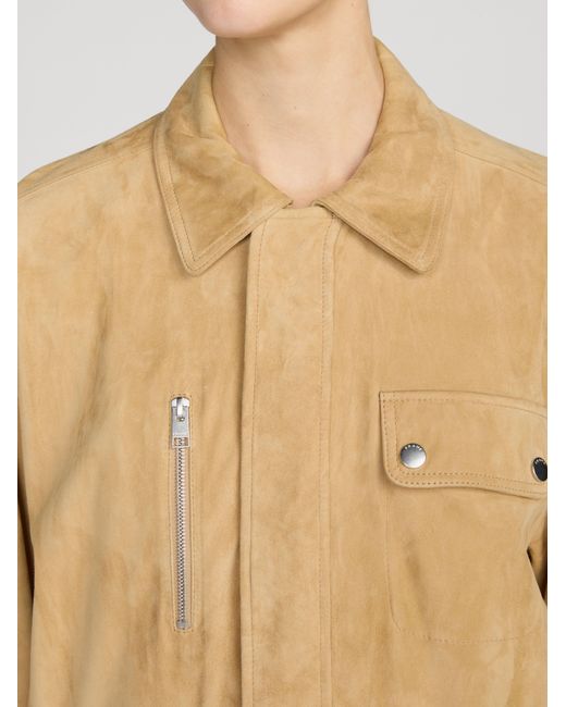FRAME Natural The Suede Safari Jacket