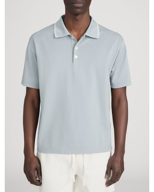 FRAME Gray Light Pique Polo for men