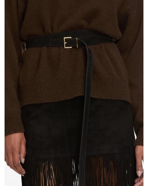 FRAME Black The Double Wrap Belt