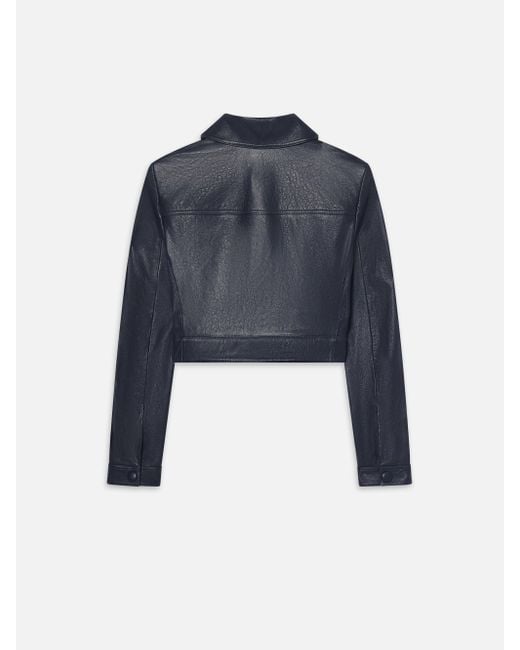 FRAME Blue The Small Leather Jacket