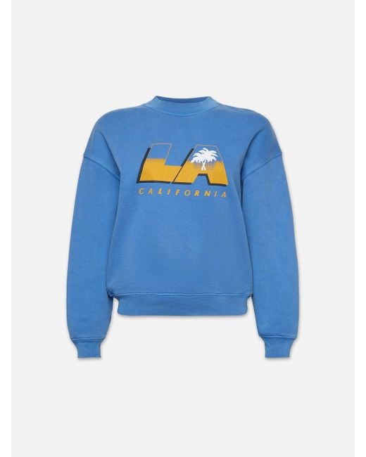 FRAME Blue Vintage La Sweatshirt