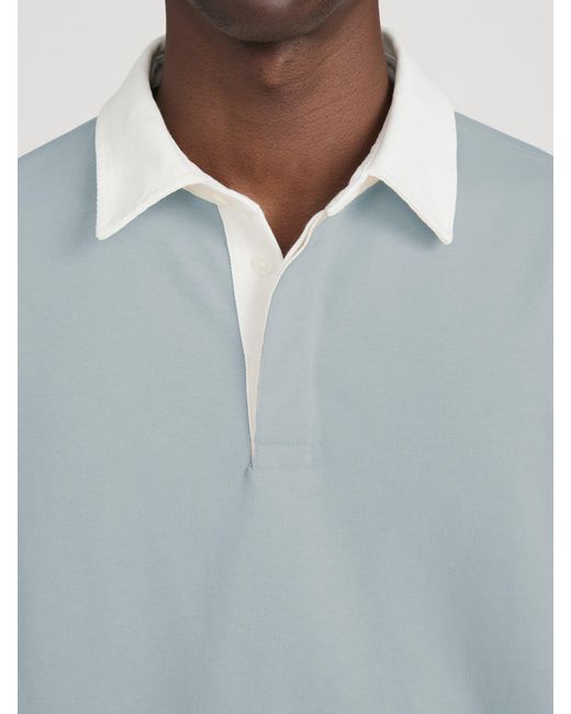 FRAME Blue Rugby Polo for men