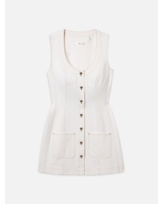 FRAME White The Patch Pocket Dress