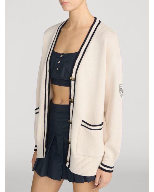 FRAME Natural The Tennis Oversized Cardigan
