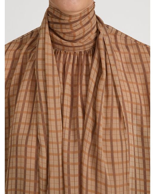 FRAME Brown The Lantern Blouse