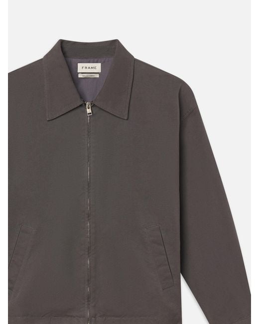 FRAME Gray Canvas Trucker Jacket
