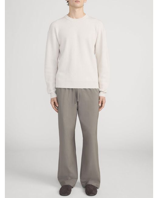 FRAME White Ribbed Crewneck Sweater for men