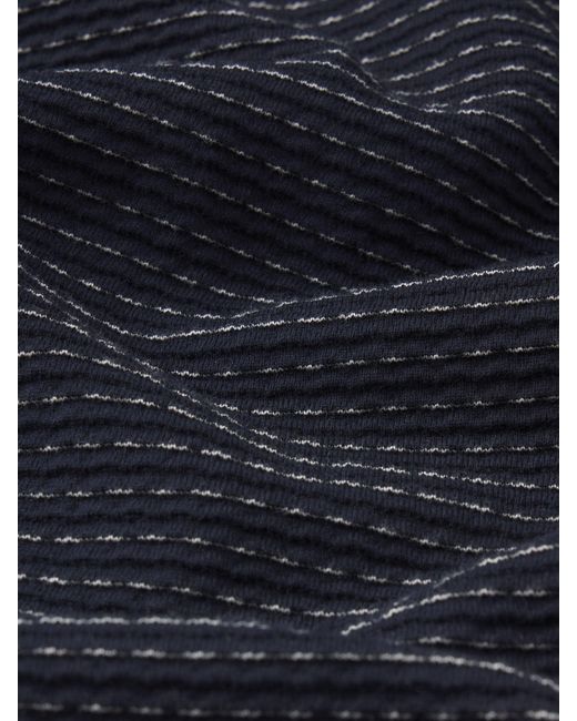 FRAME Black Jacquard Stripe Tee