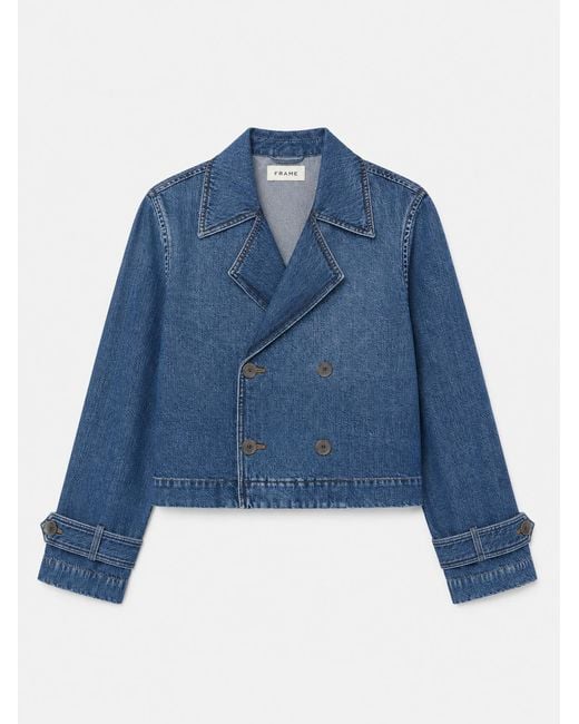 FRAME Blue The Denim Uniform Trench