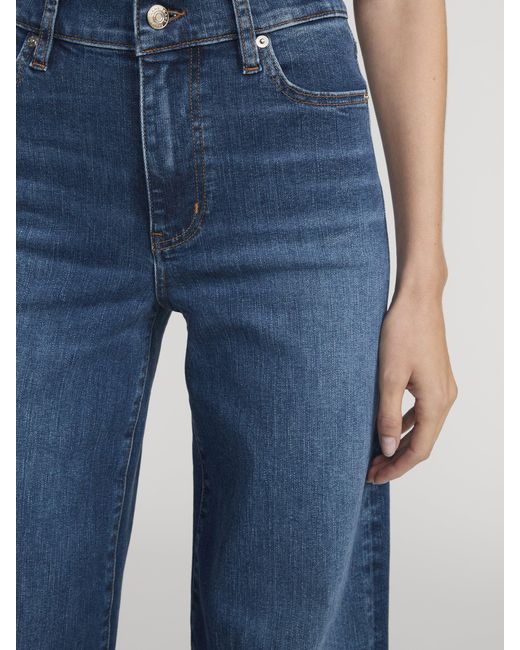 FRAME Blue Le Slim Palazzo Long
