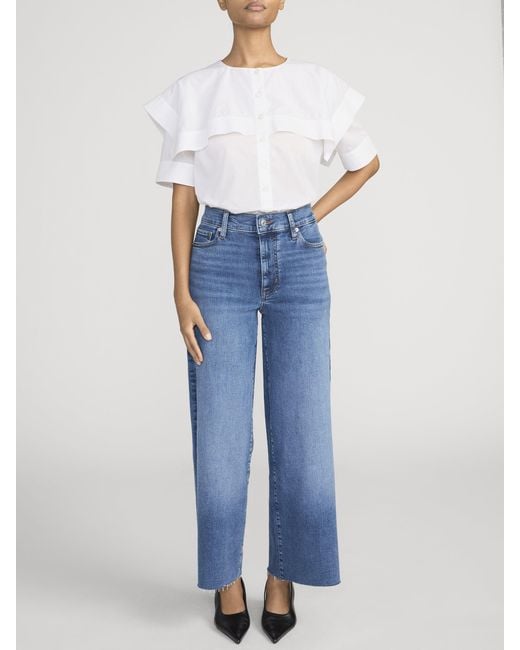 FRAME Blue Le Slim Palazzo Long