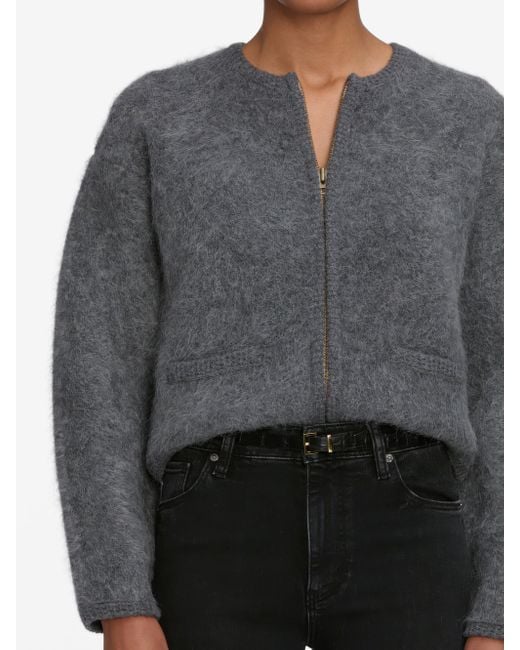 FRAME Black The Lofty Crochet Cardi