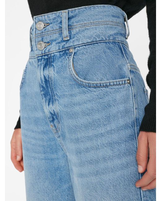 FRAME Double Waist Long Barrel Jeans
