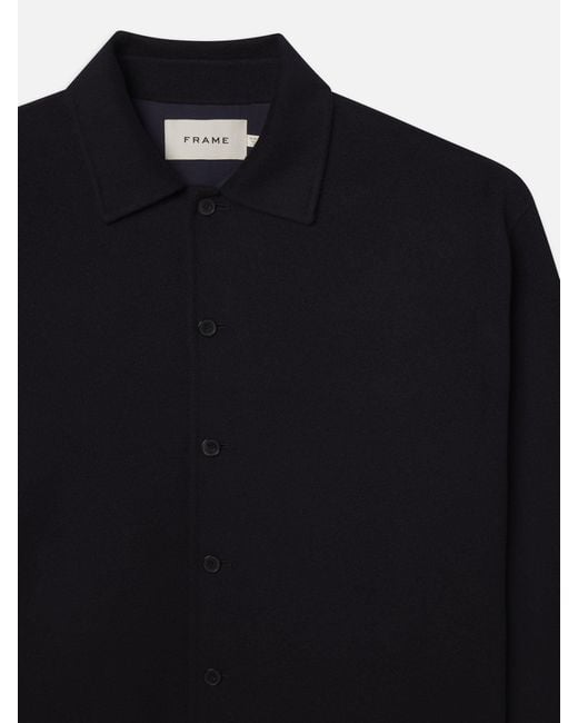 FRAME Blue Double Face Shirt Jacket