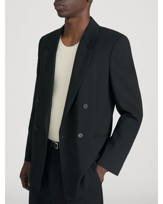 FRAME Black Tropical Wool Unlined Blazer for men