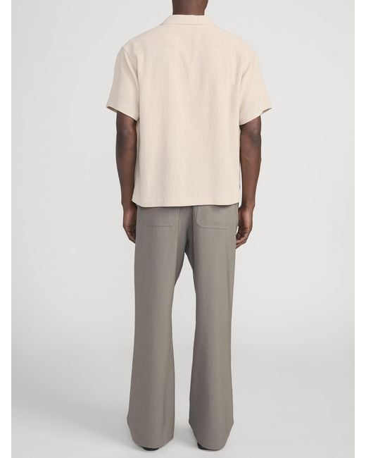 FRAME Natural Open Weave Shirt