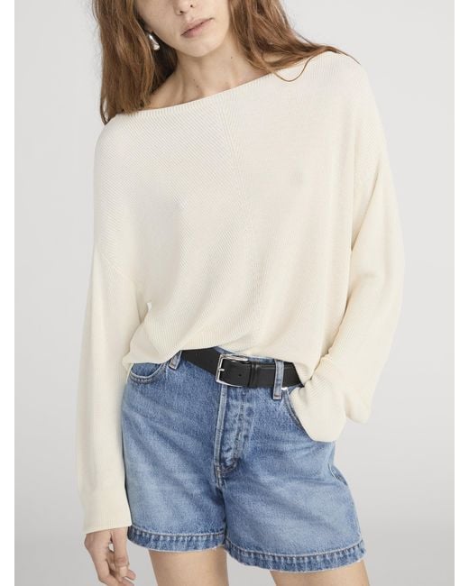 FRAME White The Drapey Sweater