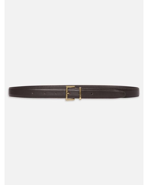 FRAME White The Leather Square Buckle Belt