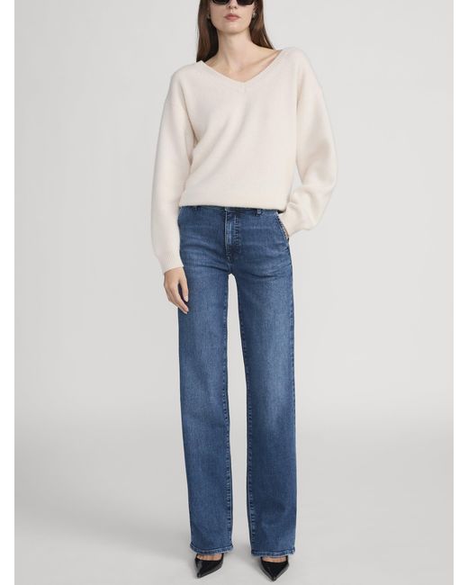 FRAME Blue The Straight Trouser