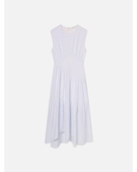 FRAME White The Seersucker Gathered Dress