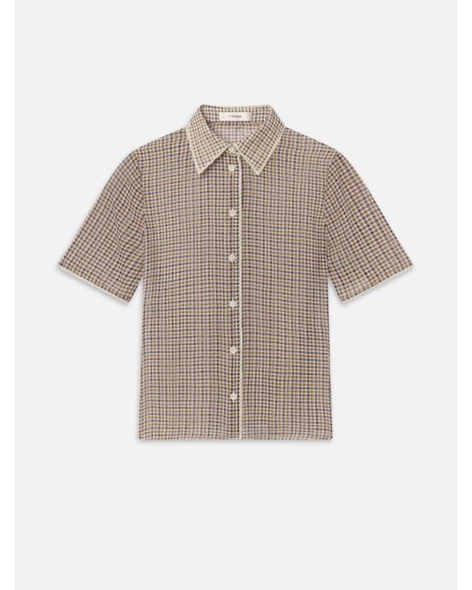 FRAME Natural The Silk Check Shirt