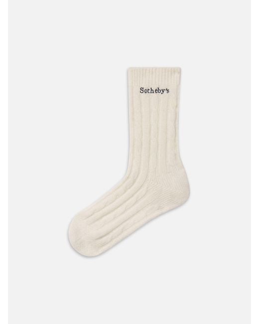 FRAME White Sotheby's Cable Socks