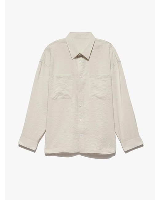 FRAME White Relaxed Silk Blend Holiday Shirt for men