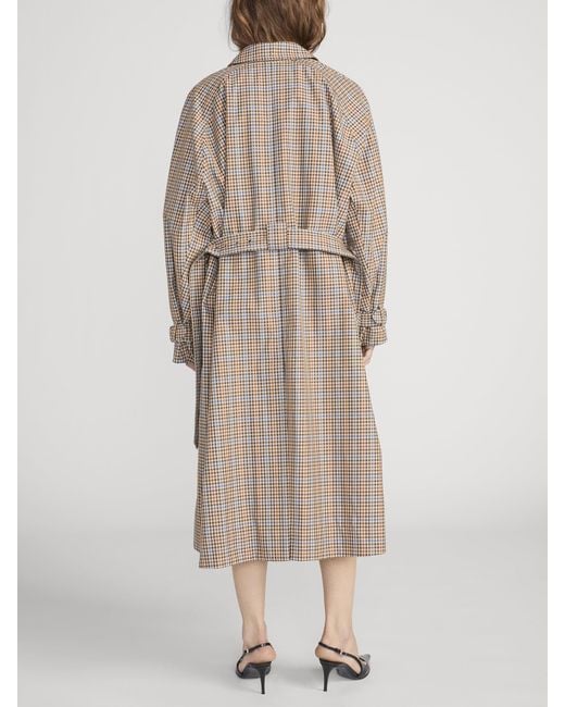 FRAME Natural The Plaid Mac Coat