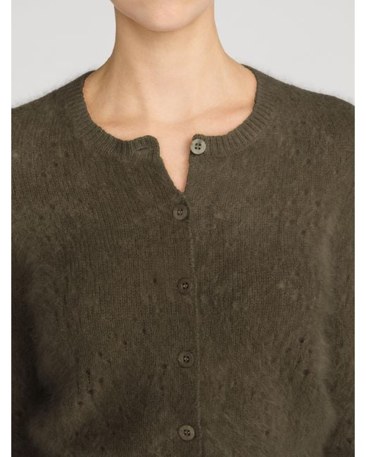 FRAME Green The Cashmere Airy Teddy Cardi