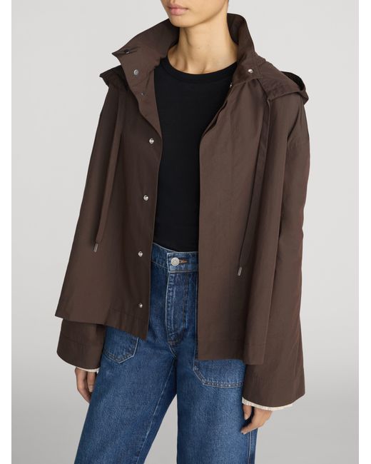 FRAME Brown The Cropped Canopy Jacket