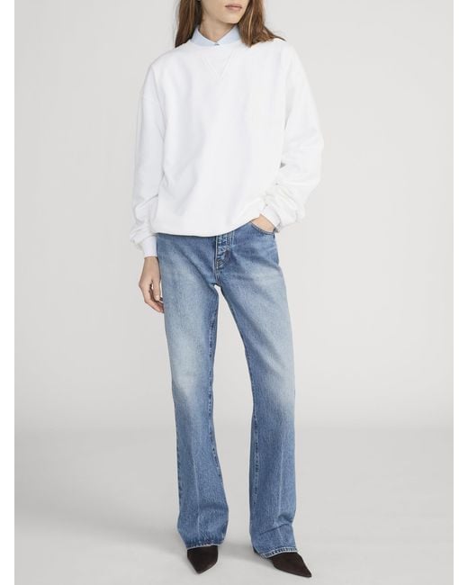 FRAME White Ritz Tonal Logo Crewneck