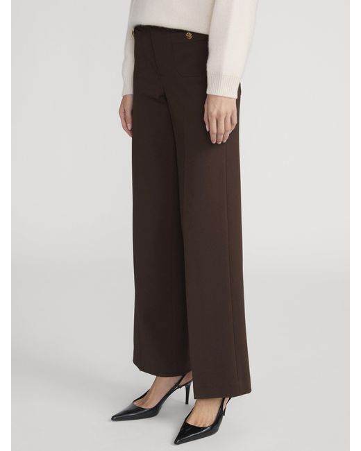FRAME Brown The Slim Palazzo Trouser