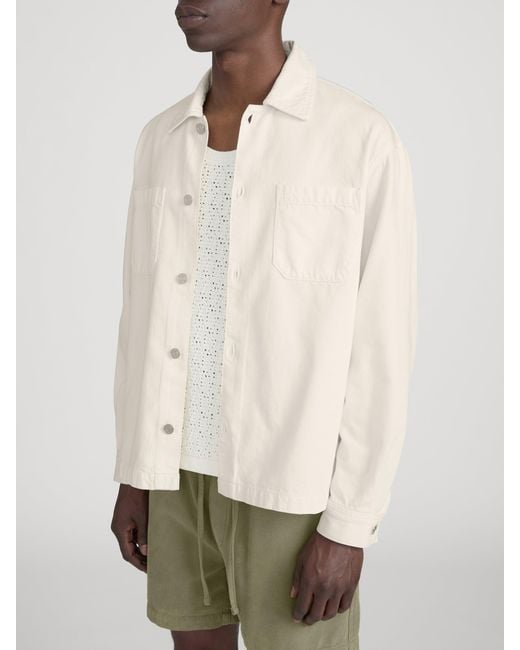 FRAME White Lightweight Shirt Jacket for men