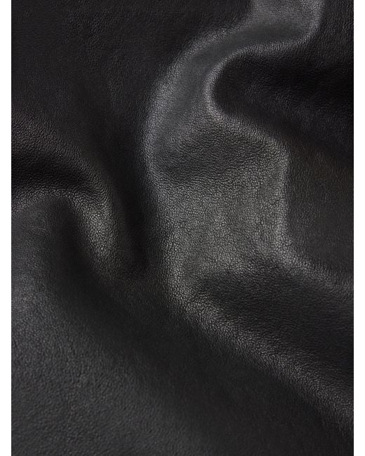 FRAME Black Oversized Leather Jacket