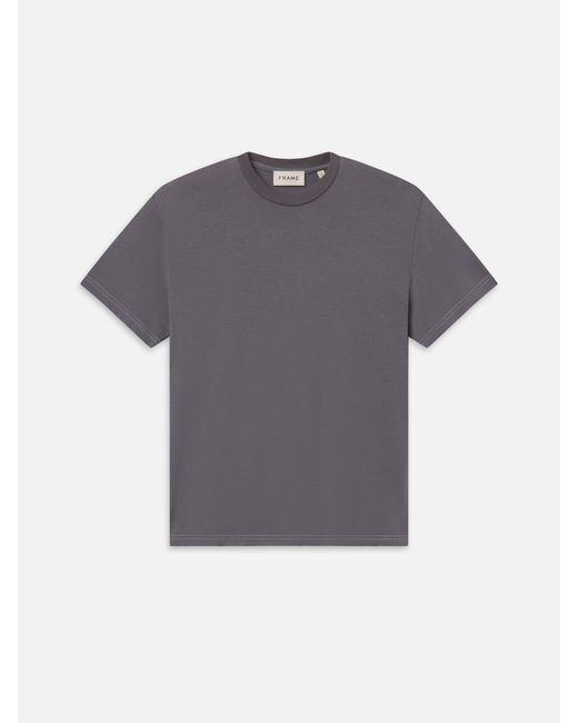 FRAME Gray Light Cotton Tee for men