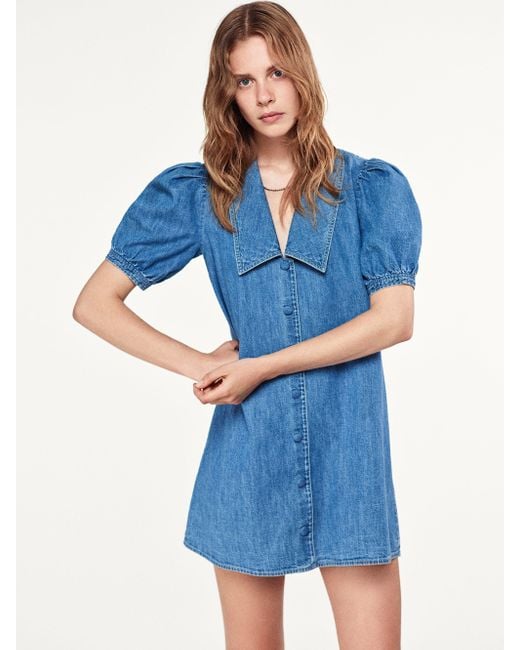 FRAME Blue Denim Sailor Dress