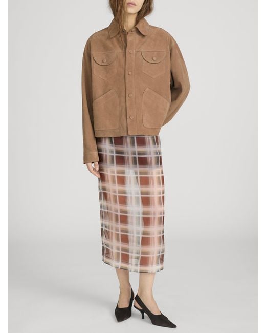 FRAME Natural The Suede Utility Jacket