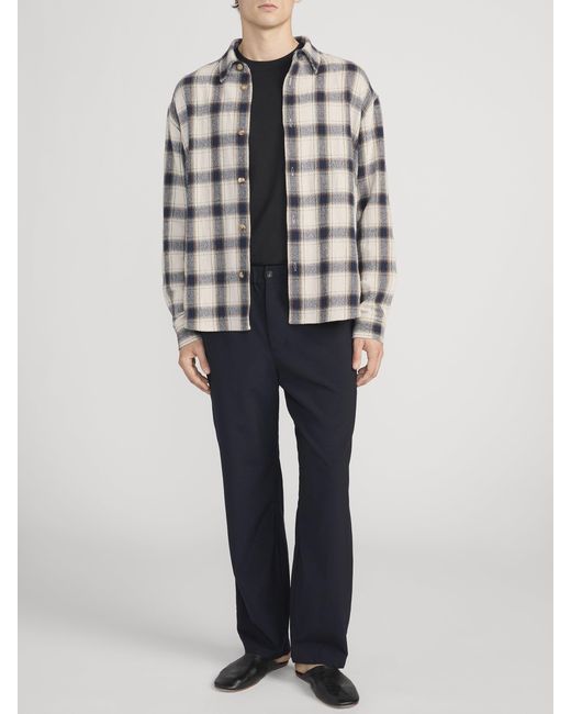 FRAME White Plaid Overshirt