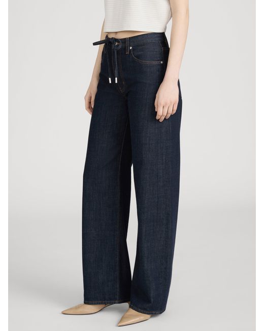 FRAME Blue The Off Duty Drawstring Bow