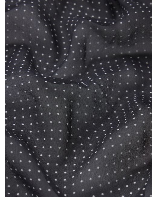 FRAME Blue Polka Dot Modern Tie Blouse